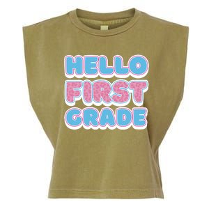 Hello First Grade Back To School Garment-Dyed Women's Muscle Tee