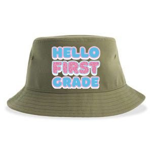 Hello First Grade Back To School Sustainable Bucket Hat