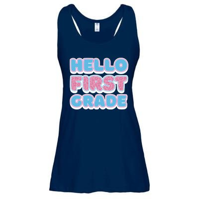 Hello First Grade Back To School Ladies Essential Flowy Tank