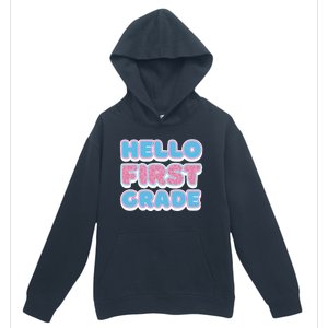 Hello First Grade Back To School Urban Pullover Hoodie