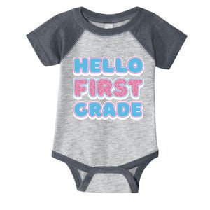 Hello First Grade Back To School Infant Baby Jersey Bodysuit