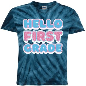 Hello First Grade Back To School Kids Tie-Dye T-Shirt