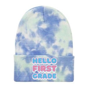 Hello First Grade Back To School Tie Dye 12in Knit Beanie