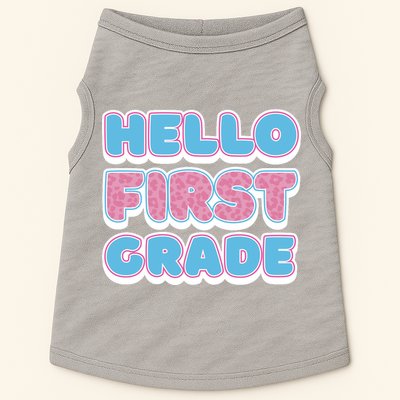 Hello First Grade Back To School Doggie Tank