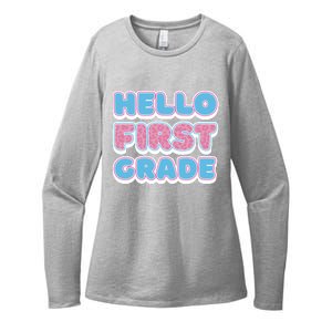 Hello First Grade Back To School Womens CVC Long Sleeve Shirt