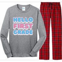 Hello First Grade Back To School Long Sleeve Pajama Set