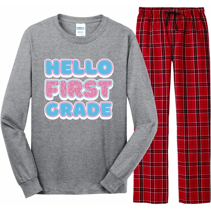 Hello First Grade Back To School Long Sleeve Pajama Set