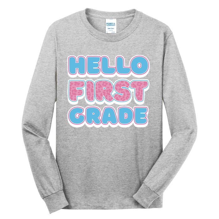 Hello First Grade Back To School Tall Long Sleeve T-Shirt