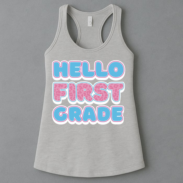 Hello First Grade Back To School Womens Tank Top