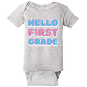 Hello First Grade Back To School Baby Bodysuit