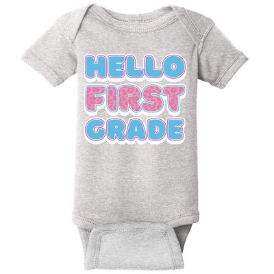Hello First Grade Back To School Baby Bodysuit