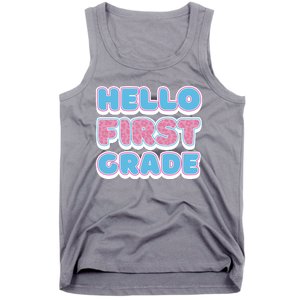 Hello First Grade Back To School Tank Top