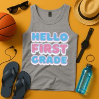 Hello First Grade Back To School Tank Top