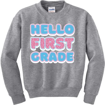 Hello First Grade Back To School Kids Sweatshirt