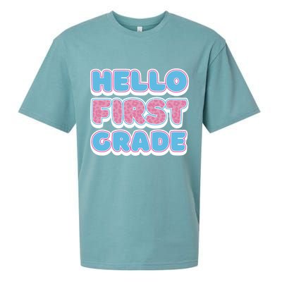 Hello First Grade Back To School Sueded Cloud Jersey T-Shirt