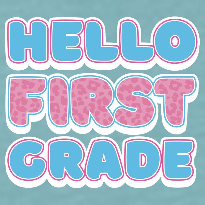Hello First Grade Back To School Sueded Cloud Jersey T-Shirt