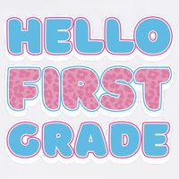 Hello First Grade Back To School Garment-Dyed Sweatshirt