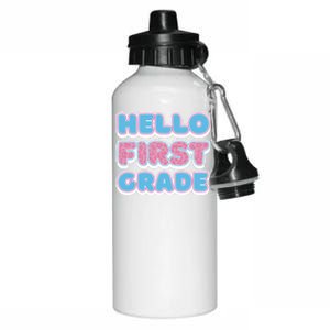 Hello First Grade Back To School Aluminum Water Bottle