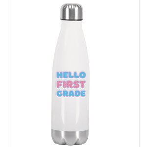 Hello First Grade Back To School Stainless Steel Insulated Water Bottle