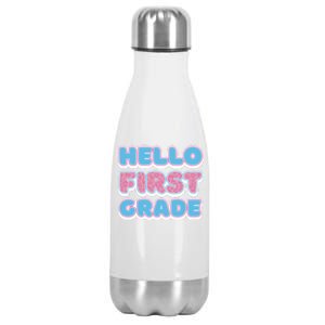 Hello First Grade Back To School Stainless Steel Insulated Water Bottle