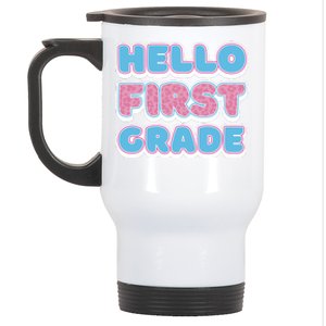 Hello First Grade Back To School Stainless Steel Travel Mug