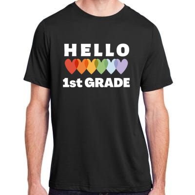 Hello First Grade Cute Gift Adult ChromaSoft Performance T-Shirt