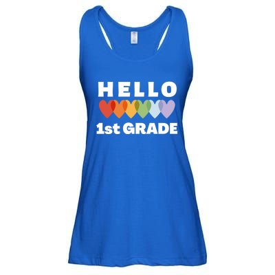 Hello First Grade Cute Gift Ladies Essential Flowy Tank