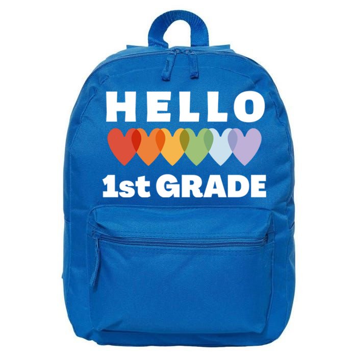 Hello First Grade Cute Gift 16 in Basic Backpack