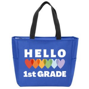 Hello First Grade Cute Gift Zip Tote Bag