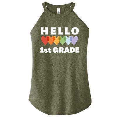 Hello First Grade Cute Gift Women's Perfect Tri Rocker Tank