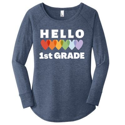 Hello First Grade Cute Gift Women's Perfect Tri Tunic Long Sleeve Shirt