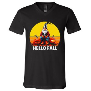 Hello Fall Genome Retro V-Neck T-Shirt