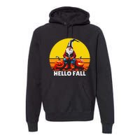 Hello Fall Genome Retro Premium Hoodie