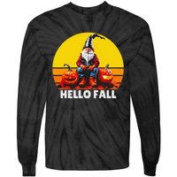 Hello Fall Genome Retro Tie-Dye Long Sleeve Shirt