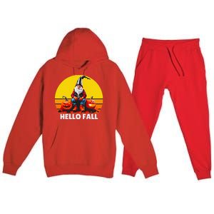 Hello Fall Genome Retro Premium Hooded Sweatsuit Set