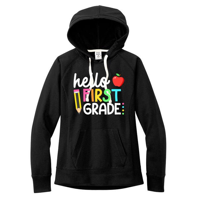 Hello First Grade Team 1st Grade Back To School Teacher Women's Fleece Hoodie