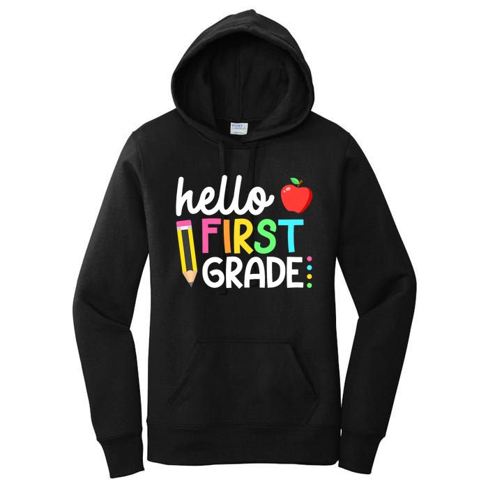 Hello First Grade Team 1st Grade Back To School Teacher Women's Pullover Hoodie