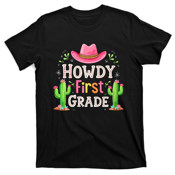 Howdy First Grade Teacher Student Western Back To School T-Shirt