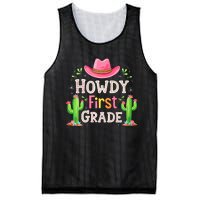 Howdy First Grade Teacher Student Western Back To School Mesh Reversible Basketball Jersey Tank