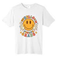 Hello Fourth Grade Back To School Groovy Teacher Student Tall Fusion ChromaSoft Performance T-Shirt