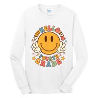 Hello Fourth Grade Back To School Groovy Teacher Student Tall Long Sleeve T-Shirt