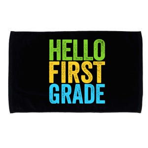 Hello First Grade Funny 1st Grade Back To School  Microfiber Hand Towel