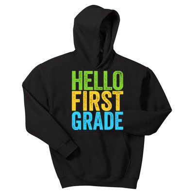 Hello First Grade Funny 1st Grade Back To School  Kids Hoodie