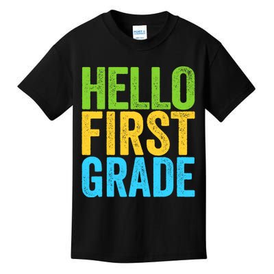 Hello First Grade Funny 1st Grade Back To School  Kids T-Shirt