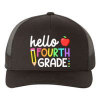 Hello Fourth Grade Team 4th Grade Back To School Teacher Yupoong Adult 5-Panel Trucker Hat