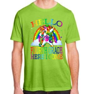 Hello Fourth Grade Here I Come Back To School Unicorn Funny Gift Adult ChromaSoft Performance T-Shirt