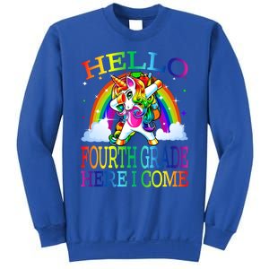 Hello Fourth Grade Here I Come Back To School Unicorn Funny Gift Sweatshirt