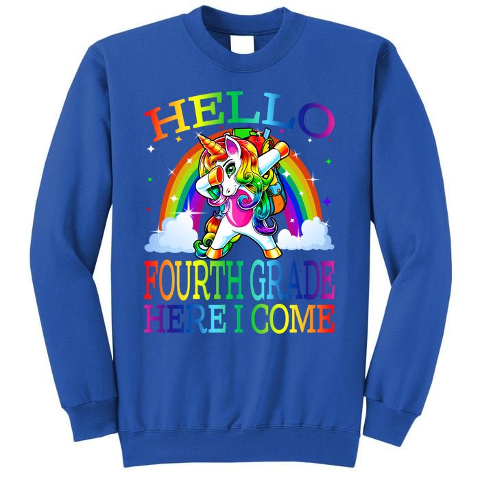 Hello Fourth Grade Here I Come Back To School Unicorn Funny Gift Sweatshirt