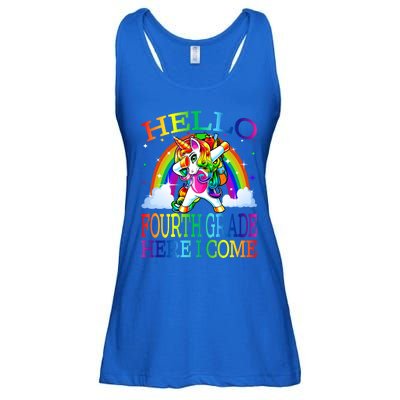 Hello Fourth Grade Here I Come Back To School Unicorn Funny Gift Ladies Essential Flowy Tank