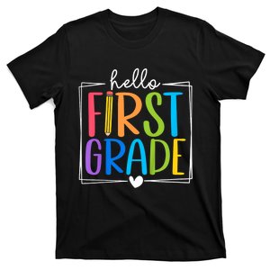 Hello First Grade Team 1st Grade Back To School Teacher T-Shirt